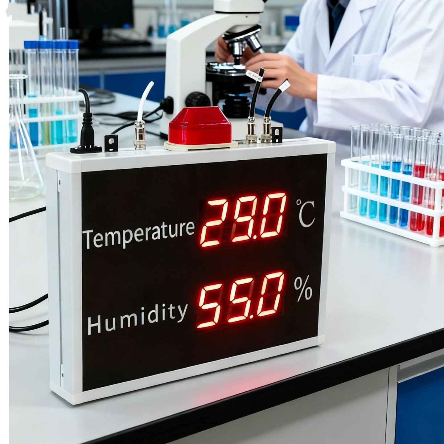 Food Storage Temperature - Real Time LED Temperature Humidity Meter