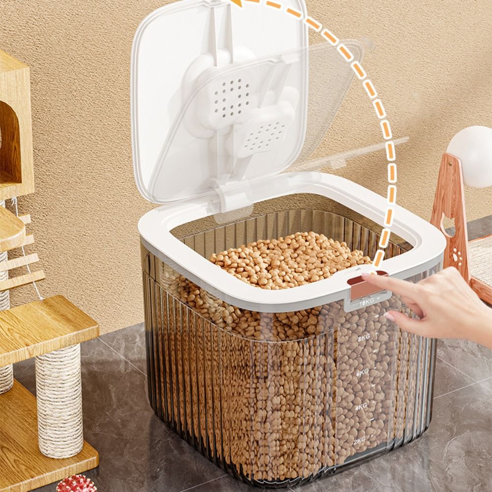 Food Storage Large Plastic Containers - Flip Cover Dog Food Storage Container