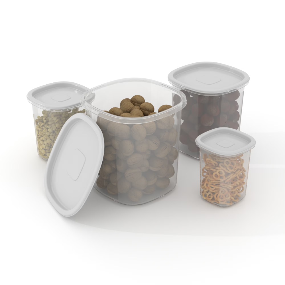 Food Storage Kitchen Container Set - Best seller 8-Piece Plastic Food Storage
