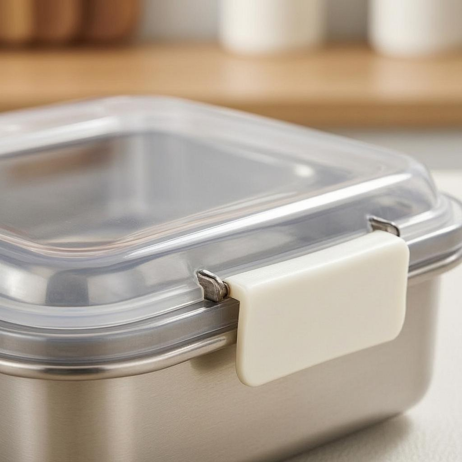 Food Storage In Stainless Steel - Stainless Steel Food Storage Container Transparent