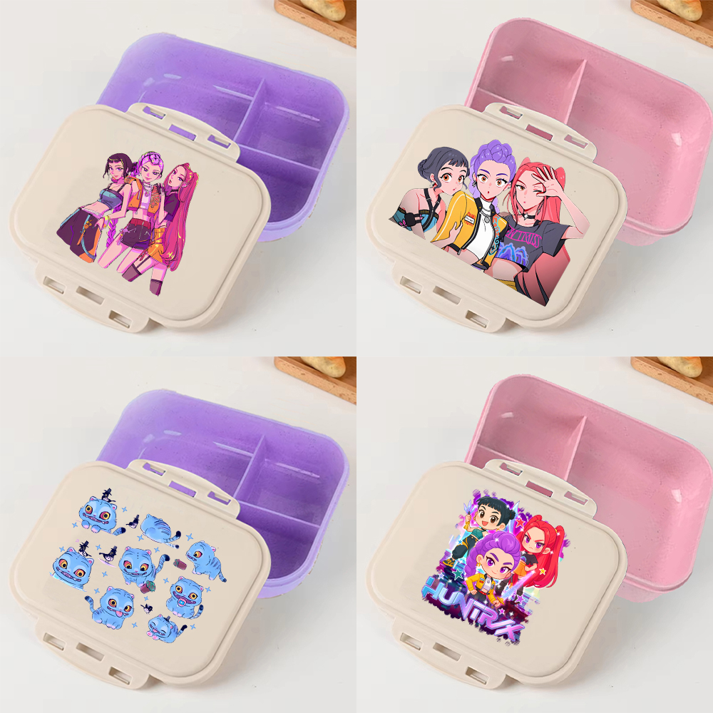 Food Storage Large Plastic Containers - KPop Demon Hunters Lunch Box Anime