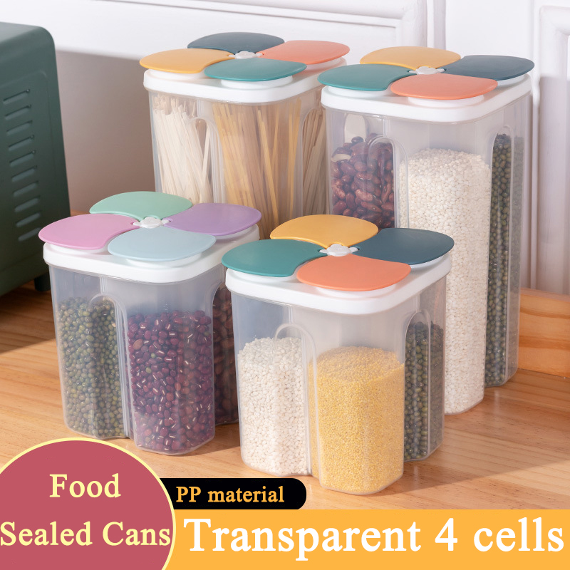 Food Storage Dispenser - Kitchen Cereals Storage Box Plastic 4