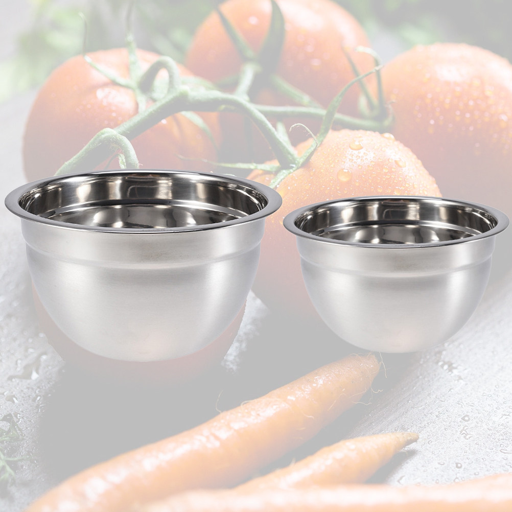 Food Storage In Stainless Steel - 2Pcs Stainless Steel Food Bowl Heavy
