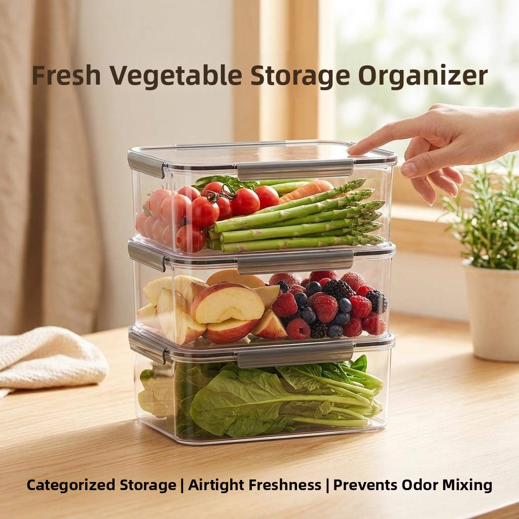 Food Storage Temperature - Transparent Food Grade Refrigerator Vegetable Storage