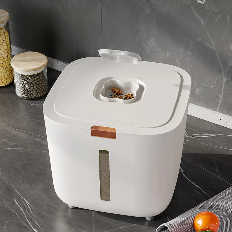 Food Storage Dispenser - 1PCS Thickened Moisture-Proof Rice Bucket with