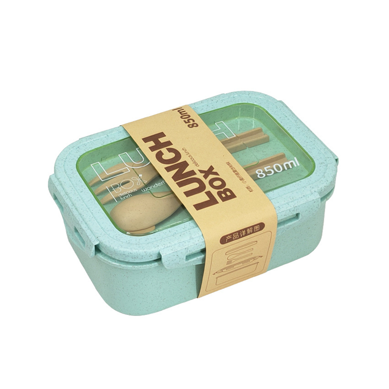 Food Storage Large Plastic Containers - 850ml Divided Lunch Box Portable Large