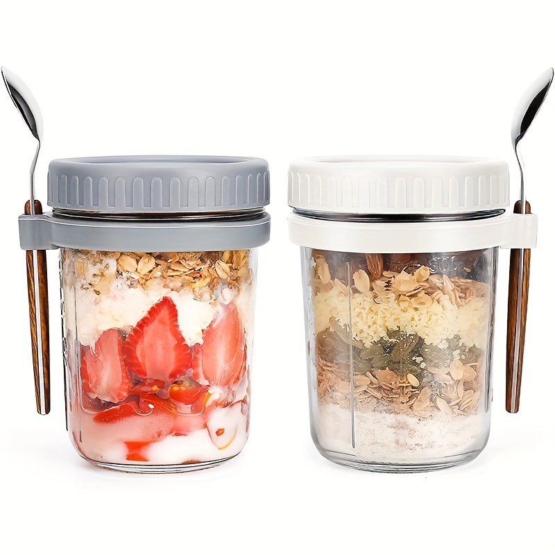 1pc/2pcs Glass Oatmeal Cup, Ov - Food Storage Glass Set 리뷰 및 가격