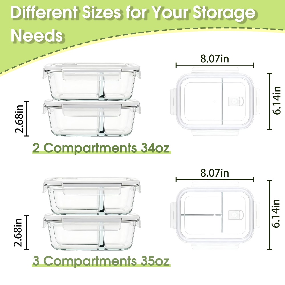 Glass Food Storage Containers  - Food Storage Glass Set 리뷰 및 가격