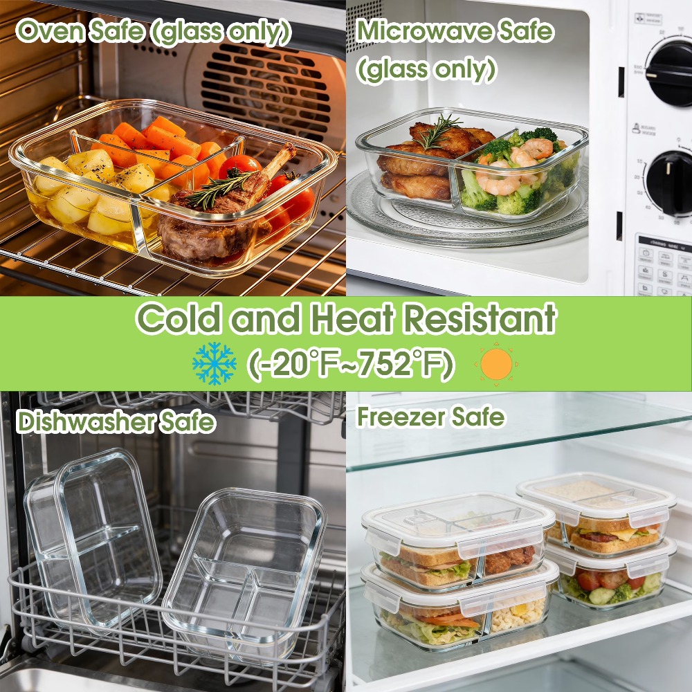 Glass Food Storage Containers  - Food Storage Glass Set 리뷰 및 가격