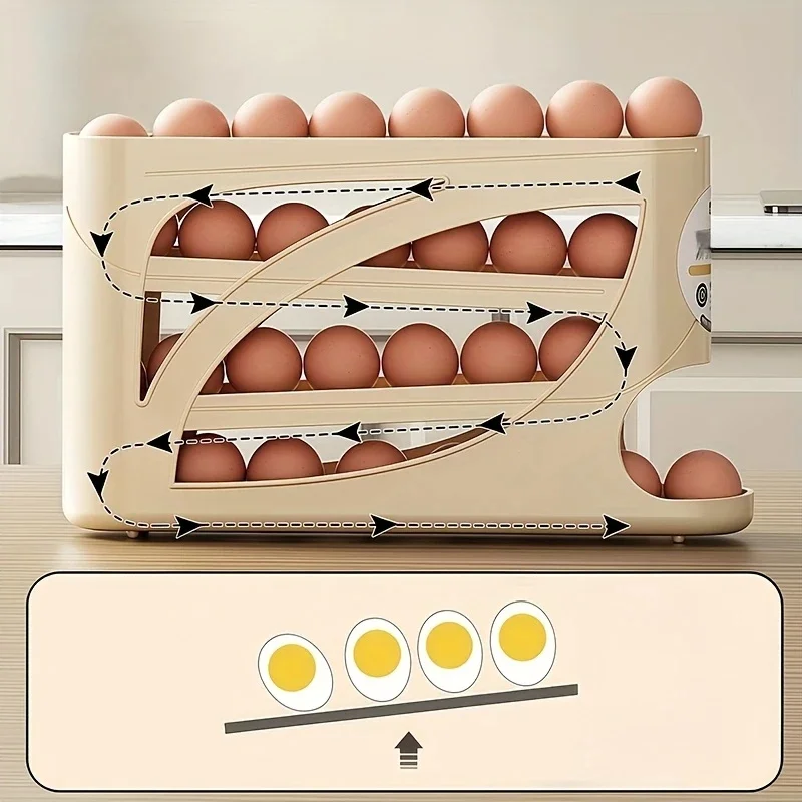 3-Tier Rolling Egg Storage Con - Food Storage Large Plastic Containers 리뷰 및 가격