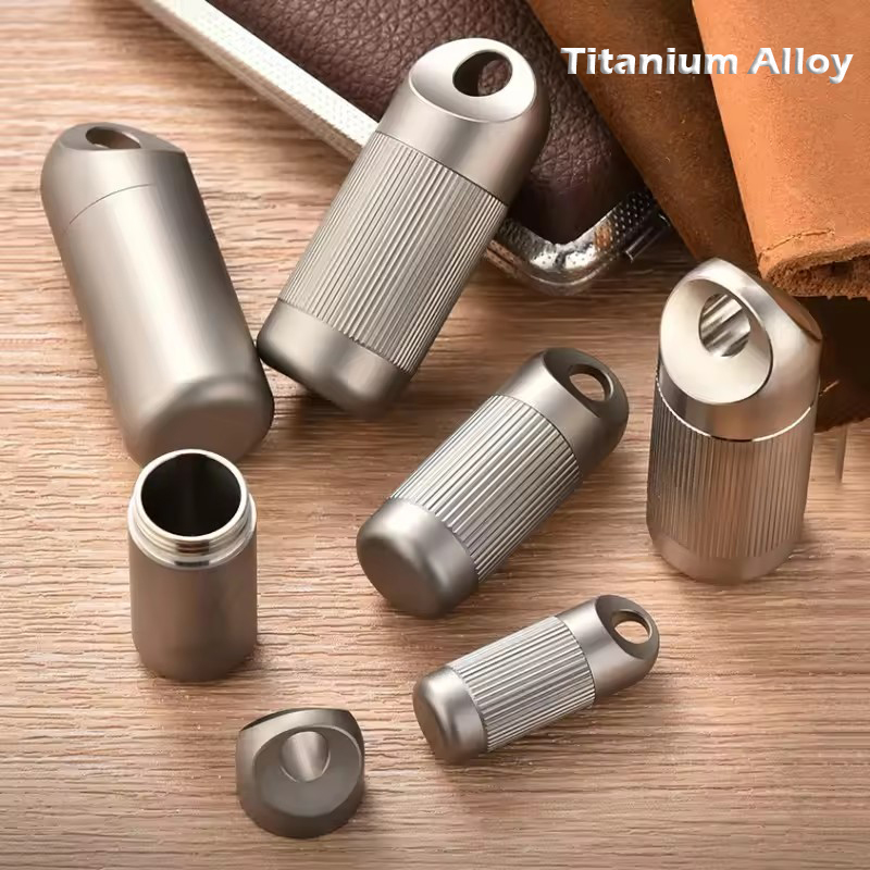 Titanium Alloy MINI Pill Box W - Food Storage Metal Box 리뷰 및 가격