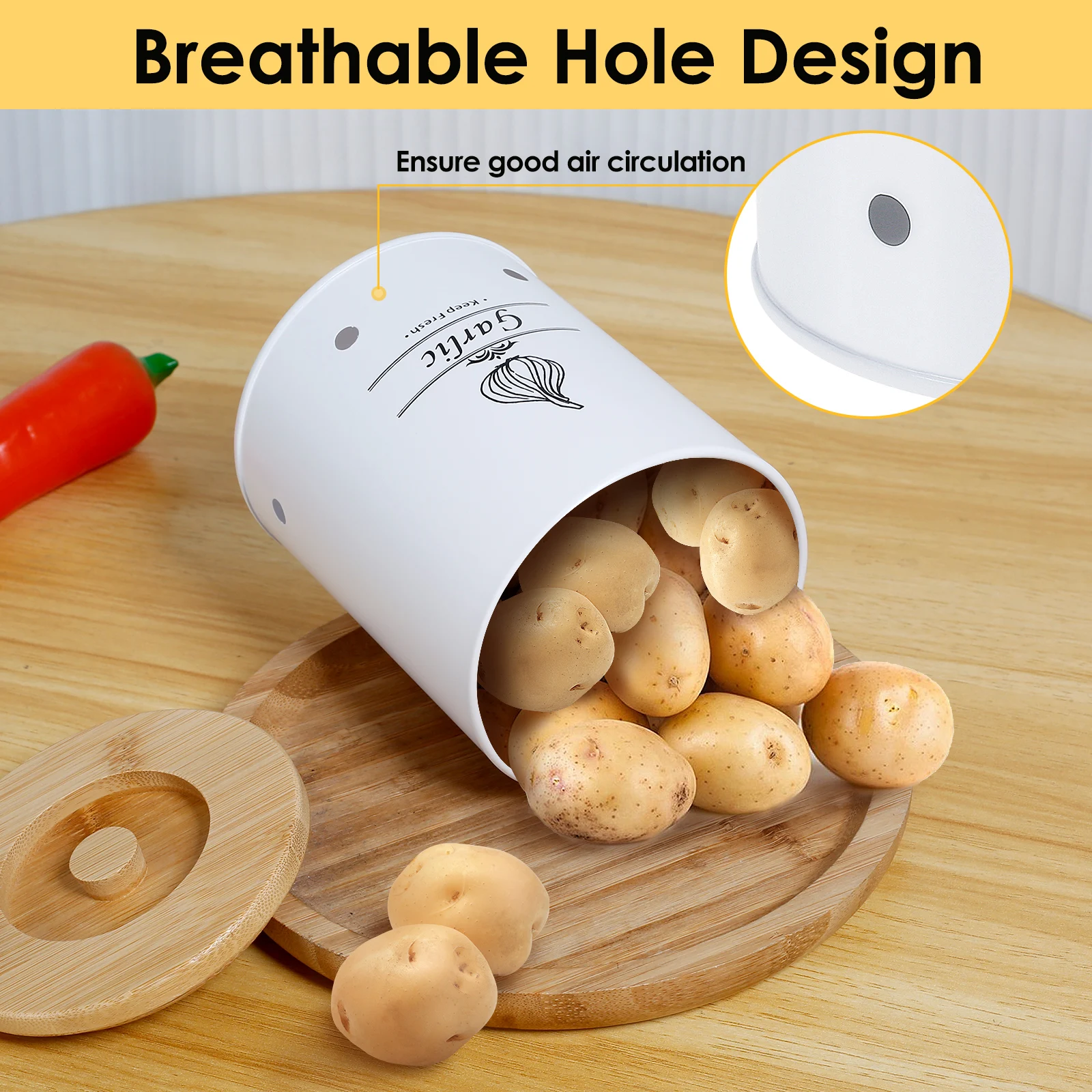 Garlic Keeper Storage Jar Vers - Food Storage Metal Box 리뷰 및 가격