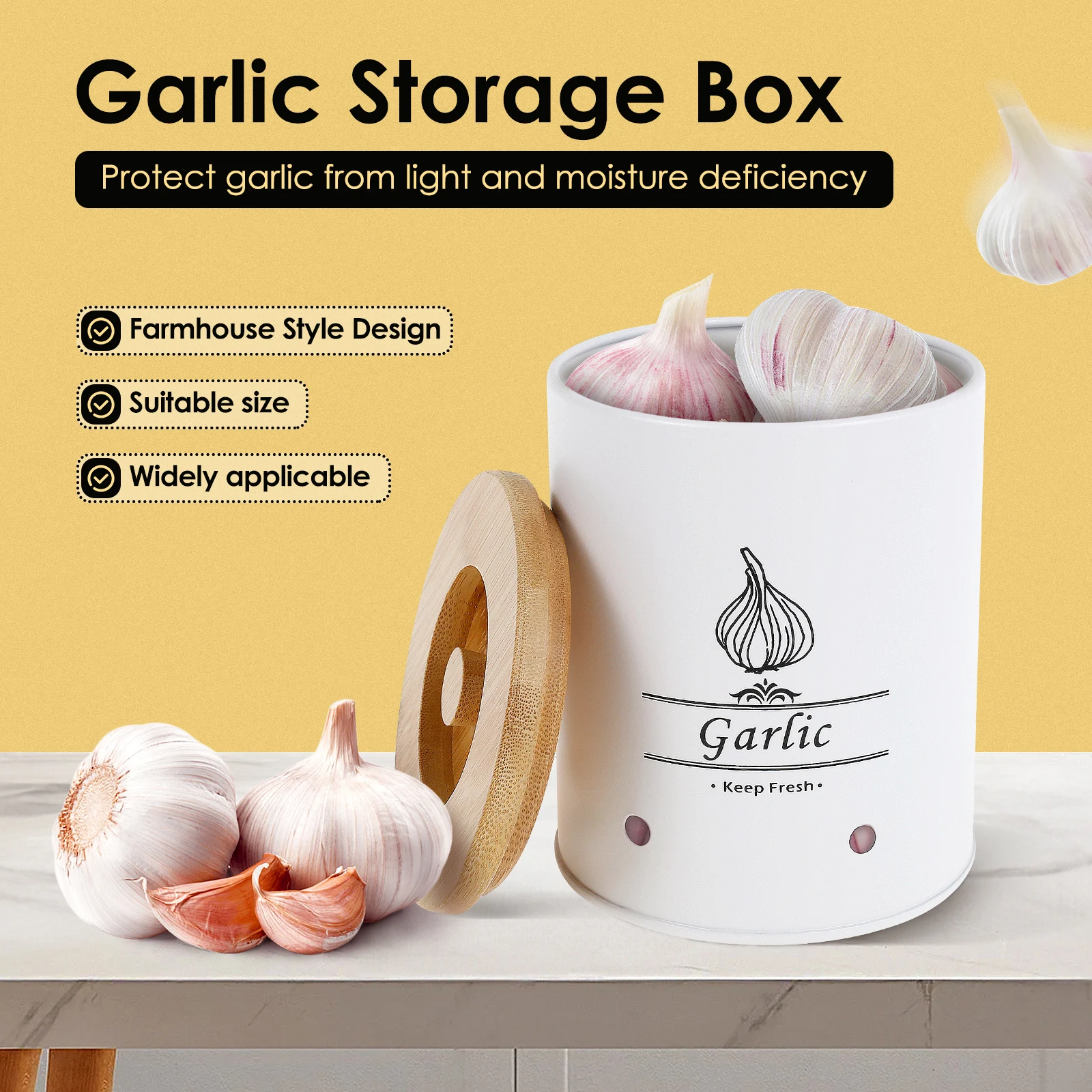 Garlic Keeper Storage Jar Vers - Food Storage Metal Box 리뷰 및 가격