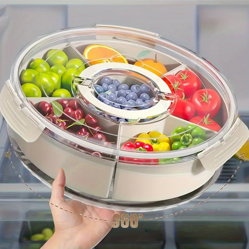 Divided Rotating Serving Tray  - Food Storage Made Easy 리뷰 및 가격