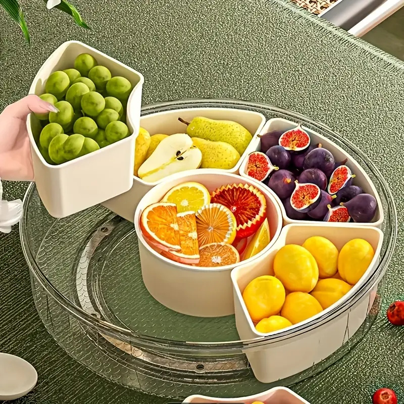 Divided Rotating Serving Tray  - Food Storage Made Easy 리뷰 및 가격