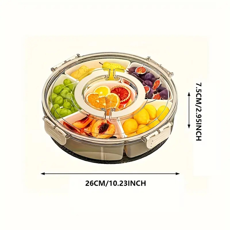 Divided Rotating Serving Tray  - Food Storage Made Easy 리뷰 및 가격