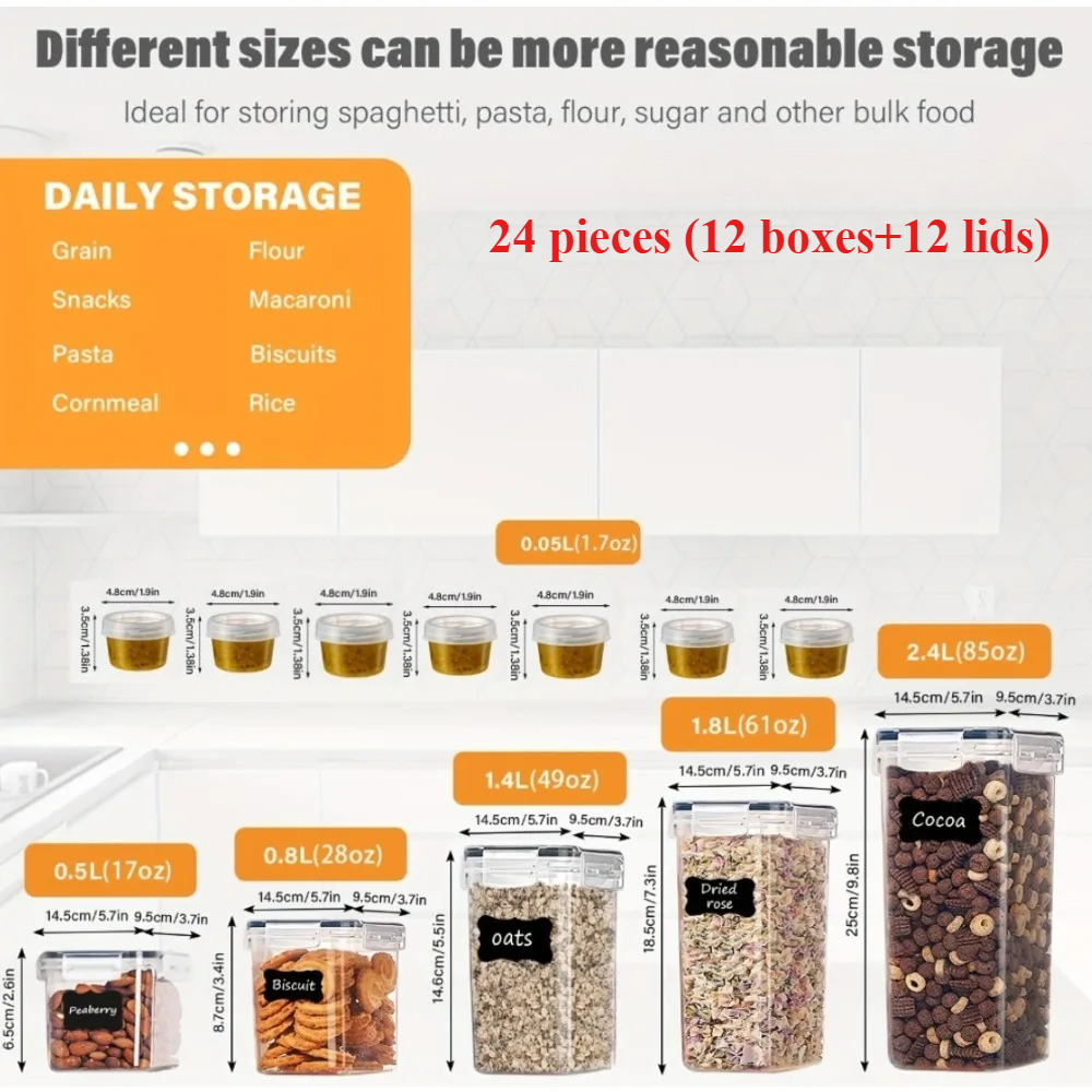 24Pcs Food Storage Containers  - Food Storage Made Easy 리뷰 및 가격