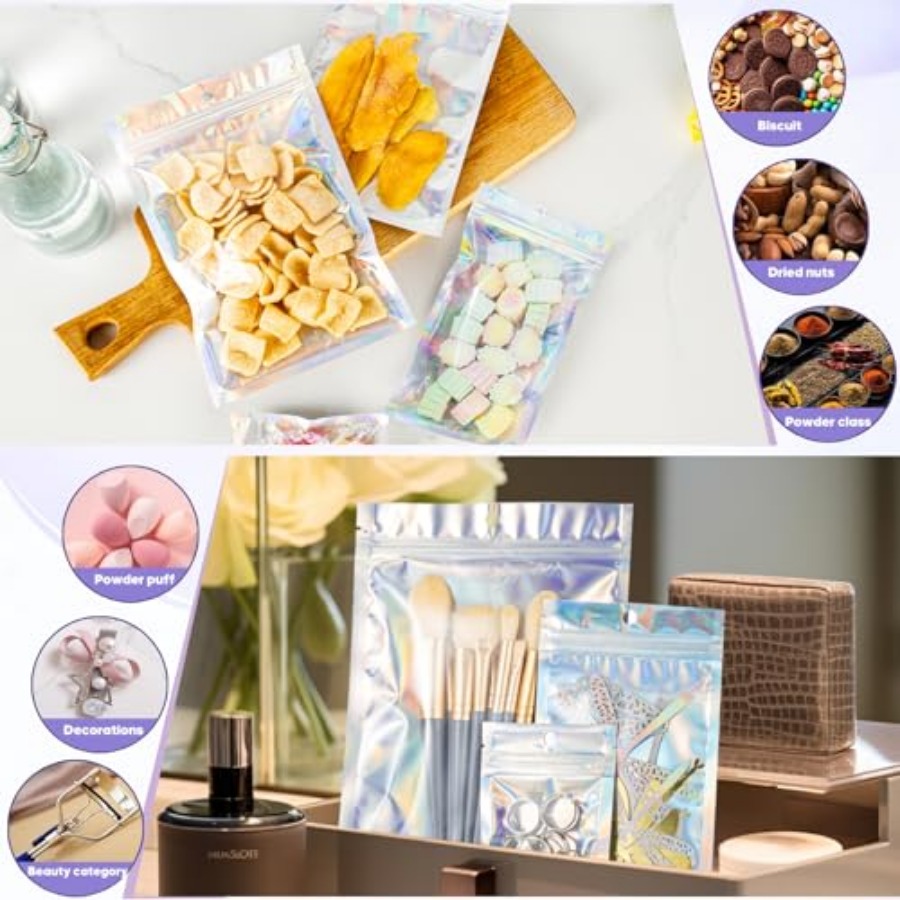 00Pcs Holographic Resealable B - Food Storage Bag 리뷰 및 가격