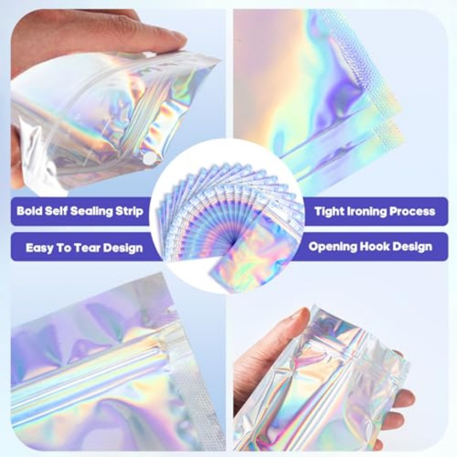 00Pcs Holographic Resealable B - Food Storage Bag 리뷰 및 가격