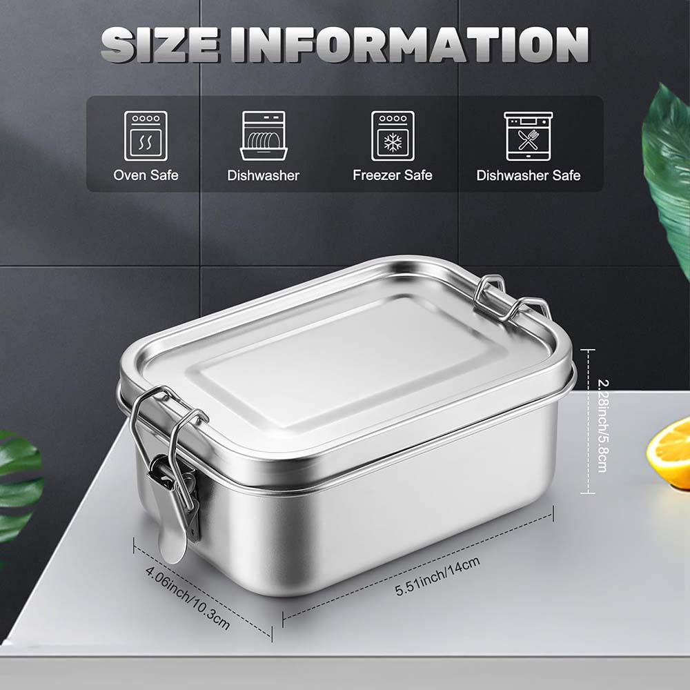 4Pcs Stainless Steel Bento Box - Food Storage Metal Box 리뷰 및 가격