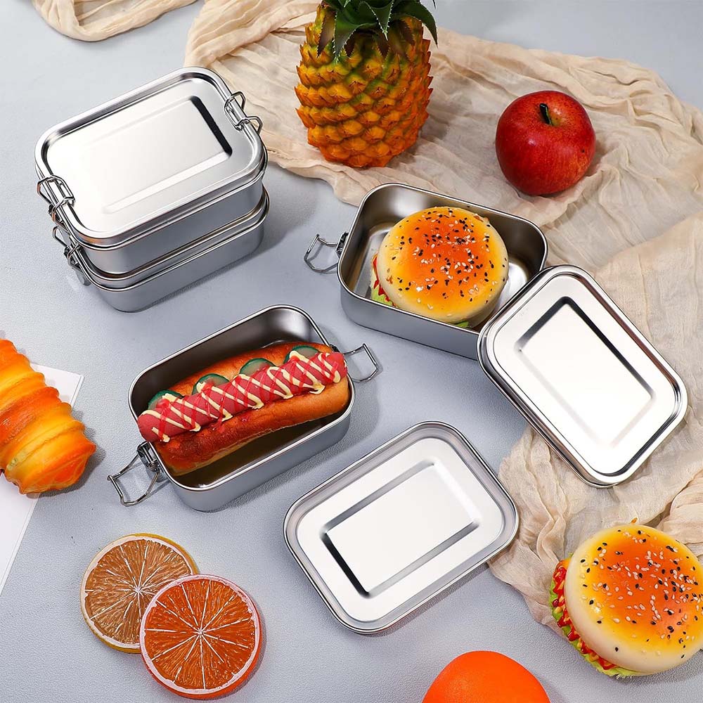 4Pcs Stainless Steel Bento Box - Food Storage Metal Box 리뷰 및 가격