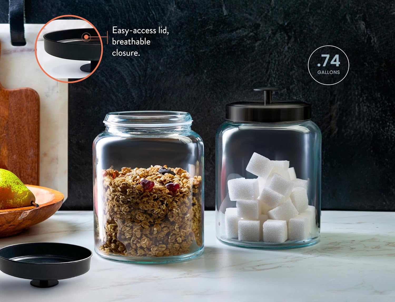 Glass Kitchen Canister Set, Fo - Food Storage Glass Set 리뷰 및 가격