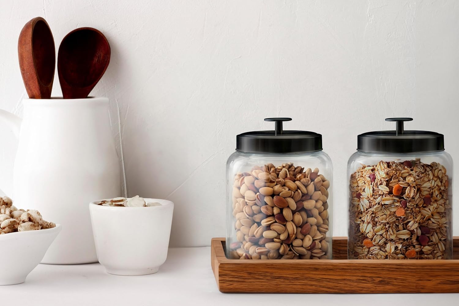 Glass Kitchen Canister Set, Fo - Food Storage Glass Set 리뷰 및 가격
