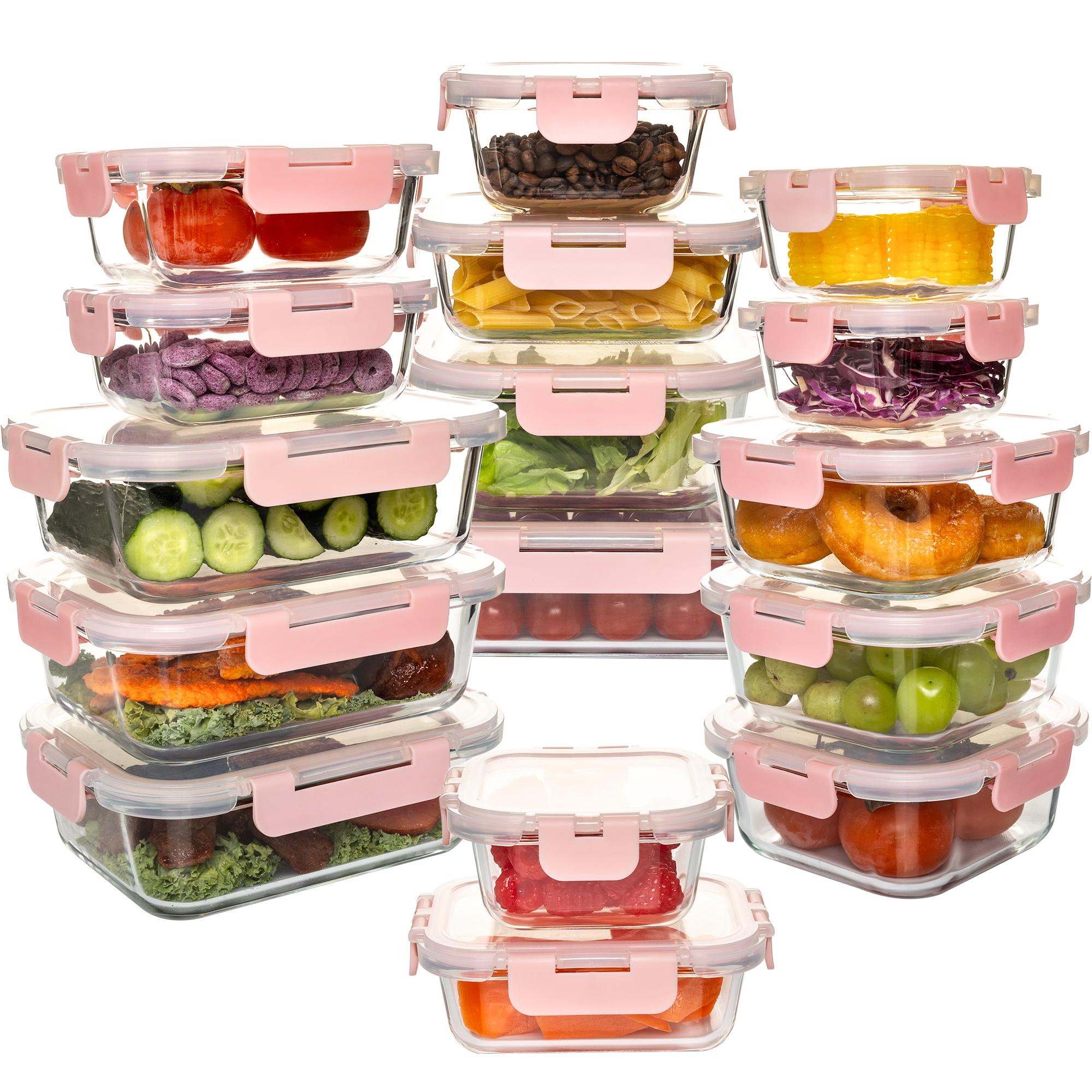 16-Piece Glass Food Storage Co - Food Storage Drawers 리뷰 및 가격