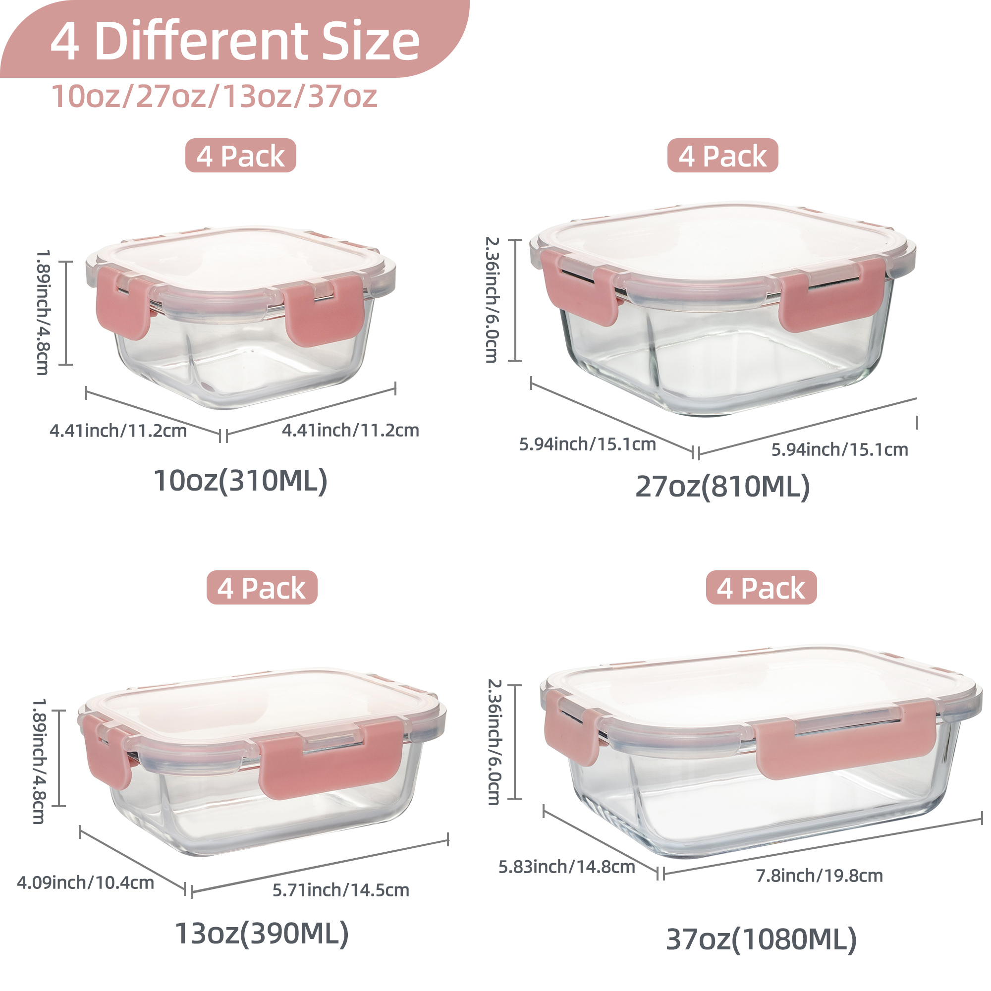 16-Piece Glass Food Storage Co - Food Storage Drawers 리뷰 및 가격