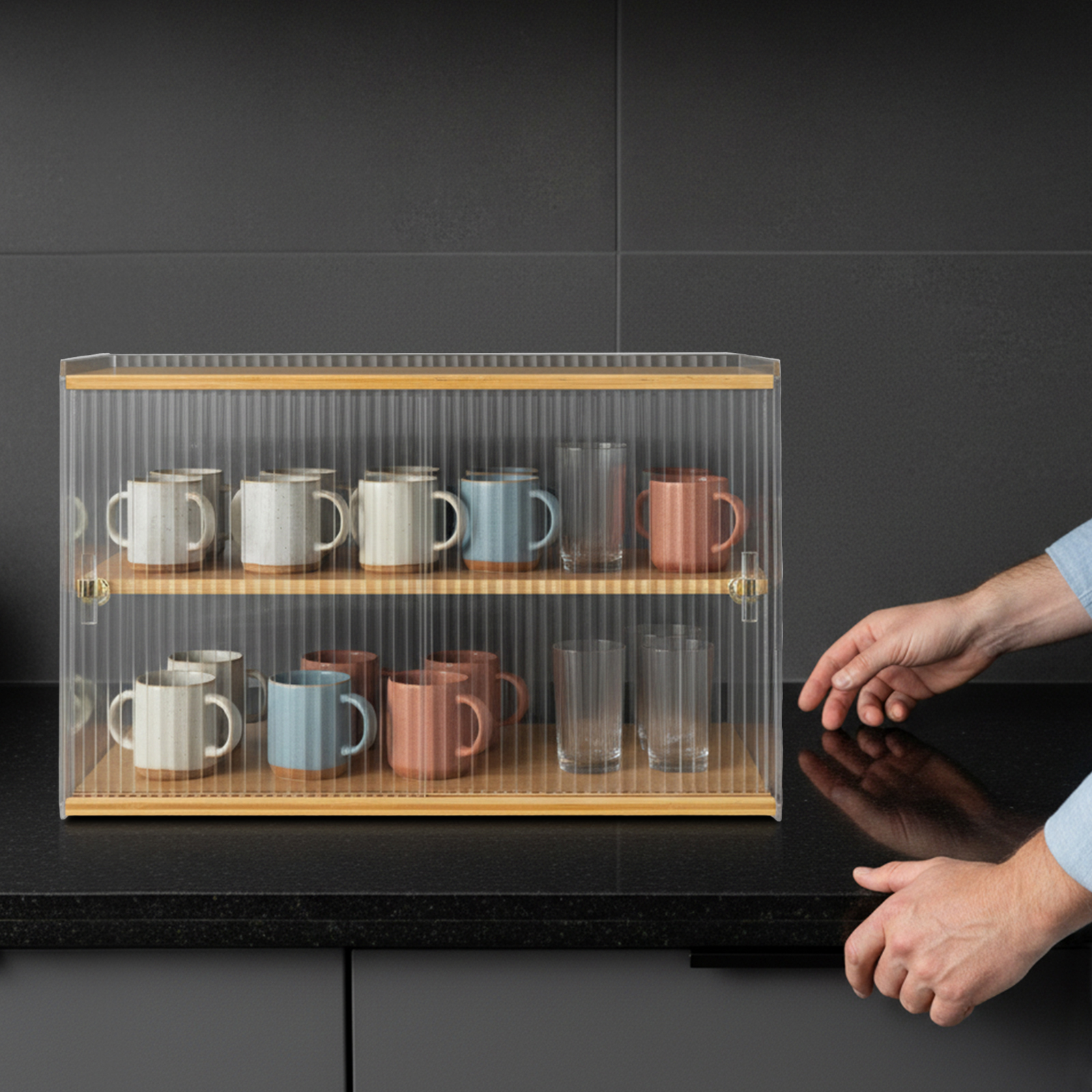 Cup Storage Rack, Bamboo Sideb - Food Storage Cupboard 리뷰 및 가격