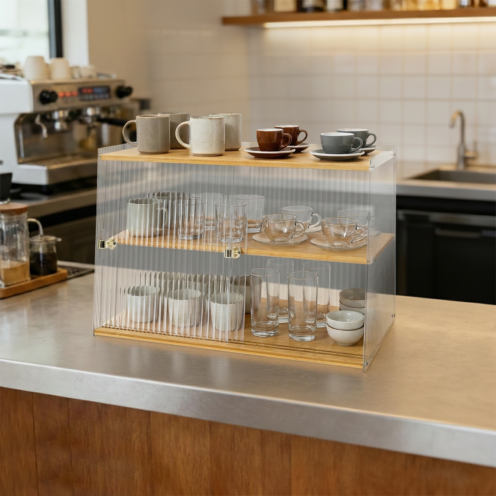 Cup Storage Rack, Bamboo Sideb - Food Storage Cupboard 리뷰 및 가격