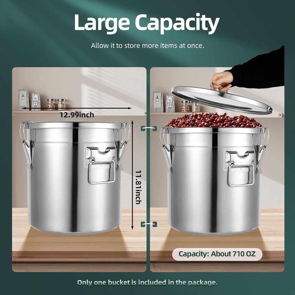 21L Stainless Steel Airtight C - Food Storage In Stainless Steel 리뷰 및 가격