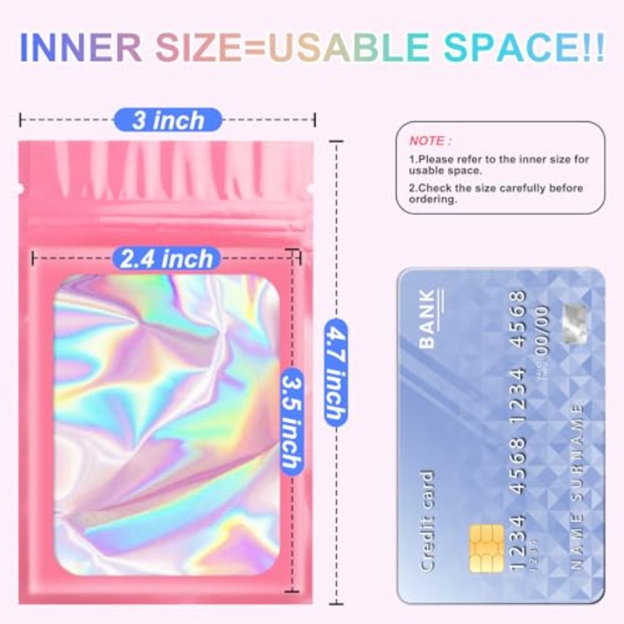 00 Pcs Pink Smell Proof Mylar  - Food Storage Bag 리뷰 및 가격