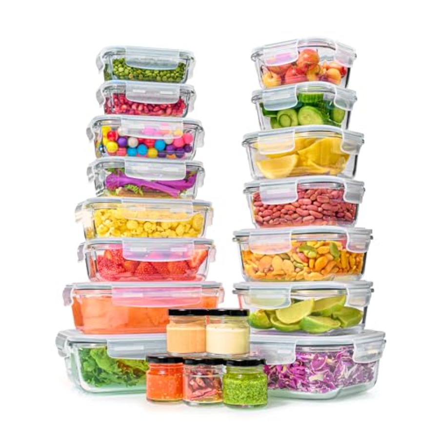 40pc Set Glass Food Storage Co - Food Storage Glass Set 리뷰 및 가격