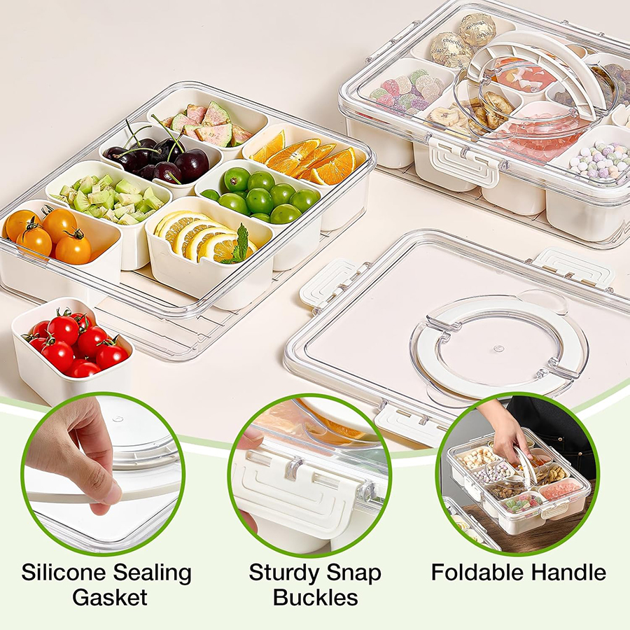 4/8Grid Snack Box Container Po - Food Storage Made Easy 리뷰 및 가격