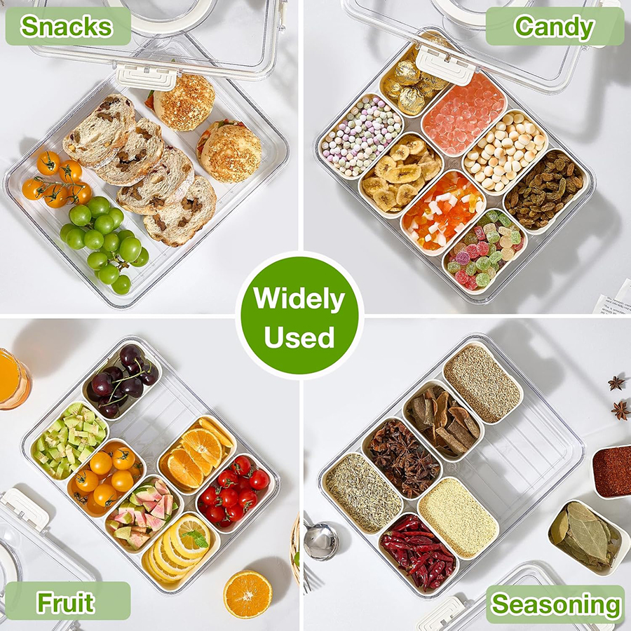 4/8Grid Snack Box Container Po - Food Storage Made Easy 리뷰 및 가격
