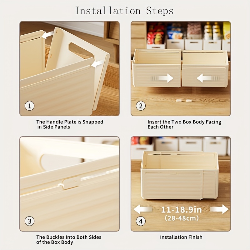 Cream-colored Retractable Stor - Food Storage Drawers 리뷰 및 가격