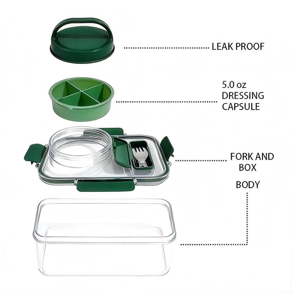 Portable Salad Bowl with Side  - Food Storage Vegetables 리뷰 및 가격