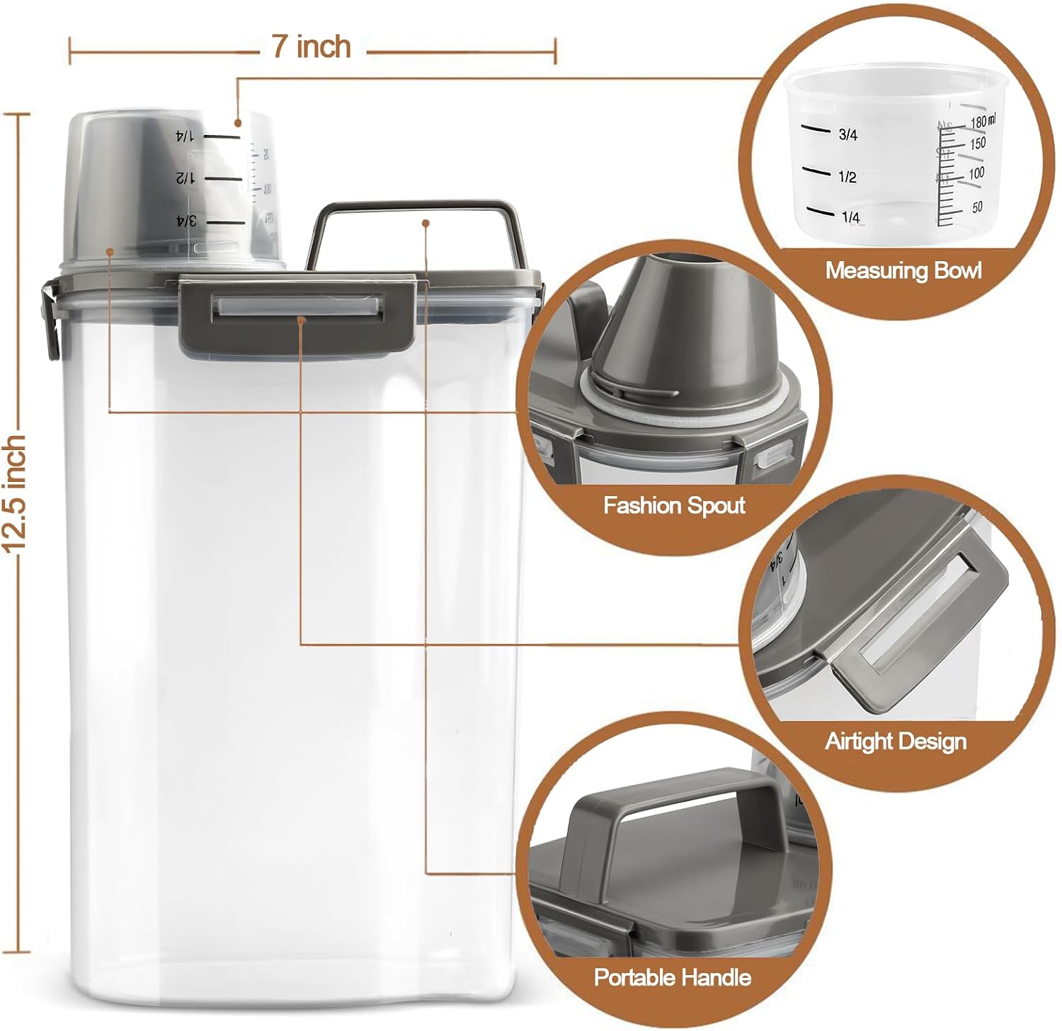 Upgraded Dog Food Storage Cont - Food Storage Dispenser 리뷰 및 가격