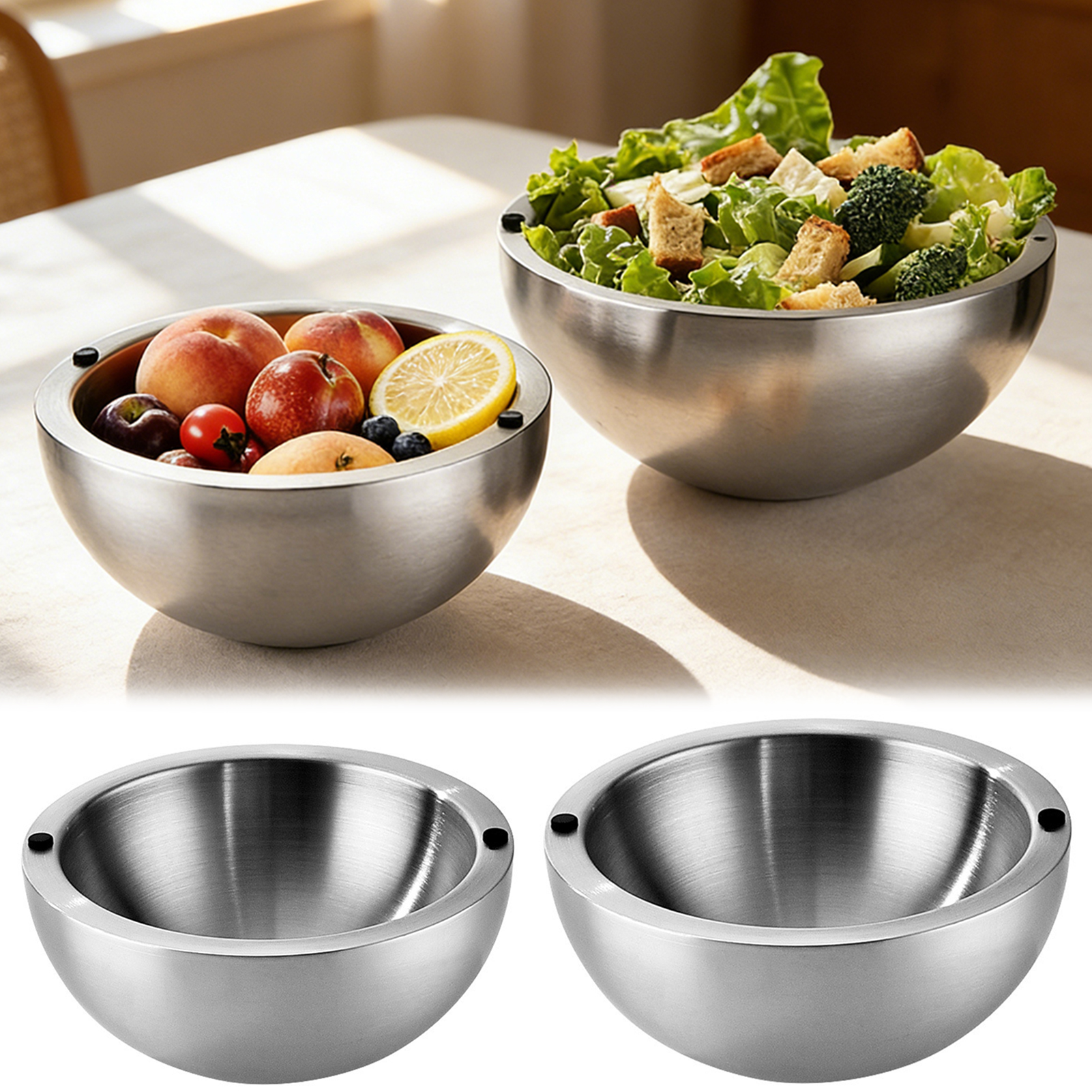 304 Thickened Salad Mixing Bow - Food Storage Metal Box 리뷰 및 가격