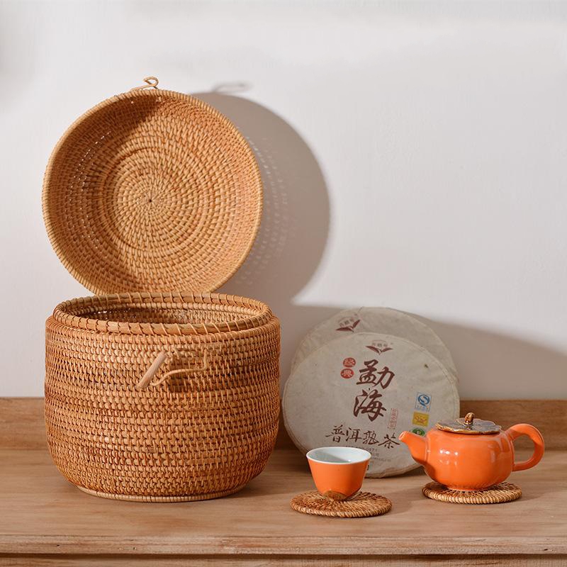 Handwoven Rattan Tea Storage B - Food Storage Made Easy 리뷰 및 가격
