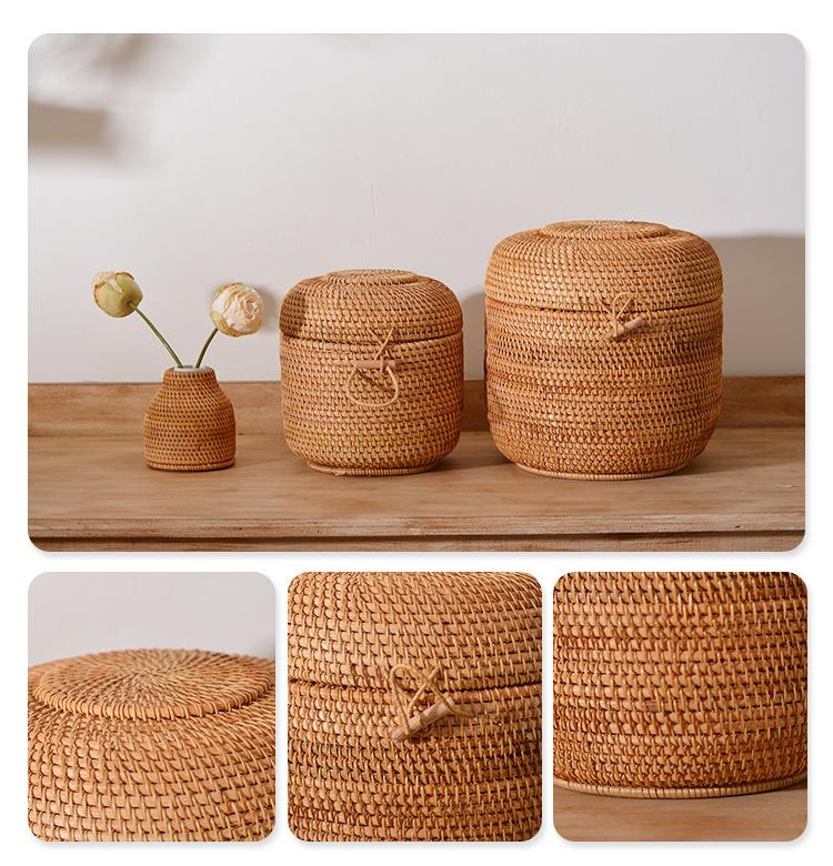 Handwoven Rattan Tea Storage B - Food Storage Made Easy 리뷰 및 가격