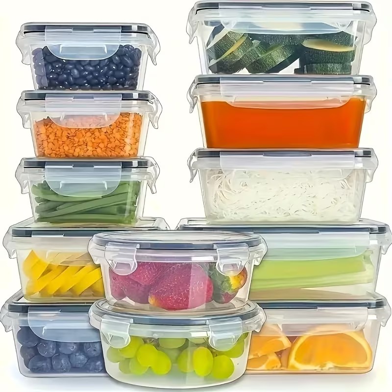 4-Piece Clear Food Storage Con - Food Storage Vegetables 리뷰 및 가격