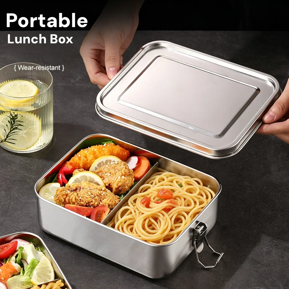 Stainless Steel Bento Box Meta - Food Storage Metal Box 리뷰 및 가격