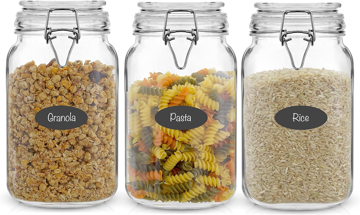 Airtight Glass Jars with Lids  - Food Storage Glass Set 리뷰 및 가격