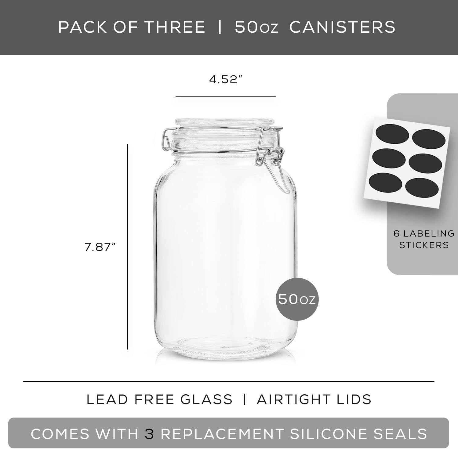 Airtight Glass Jars with Lids  - Food Storage Glass Set 리뷰 및 가격