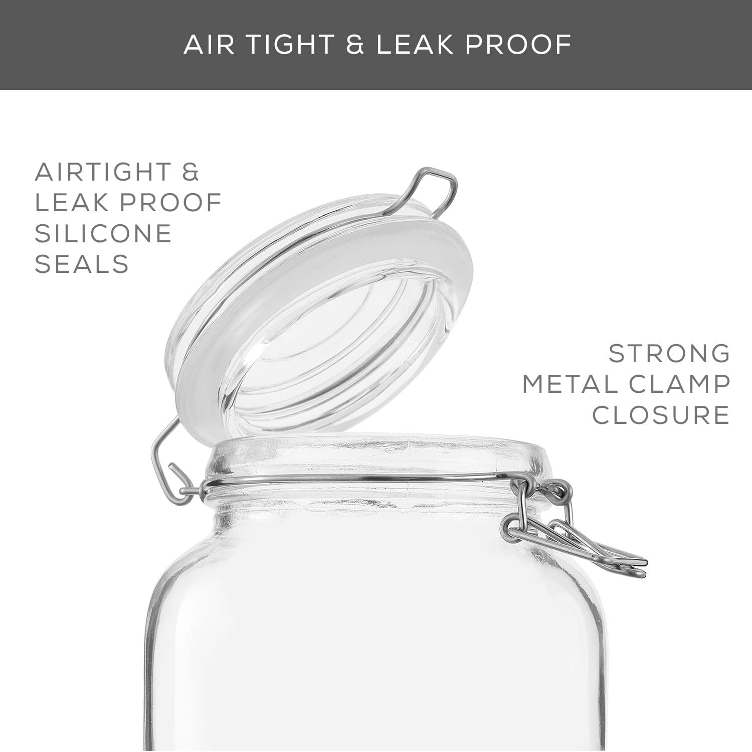 Airtight Glass Jars with Lids  - Food Storage Glass Set 리뷰 및 가격