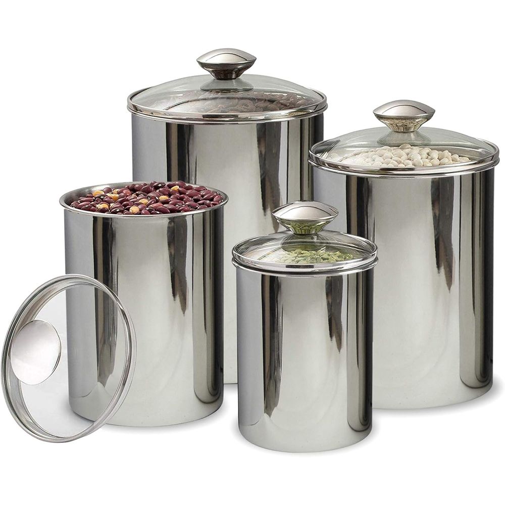 4-Piece Stainless Steel Food S - Food Storage Glass Set 리뷰 및 가격