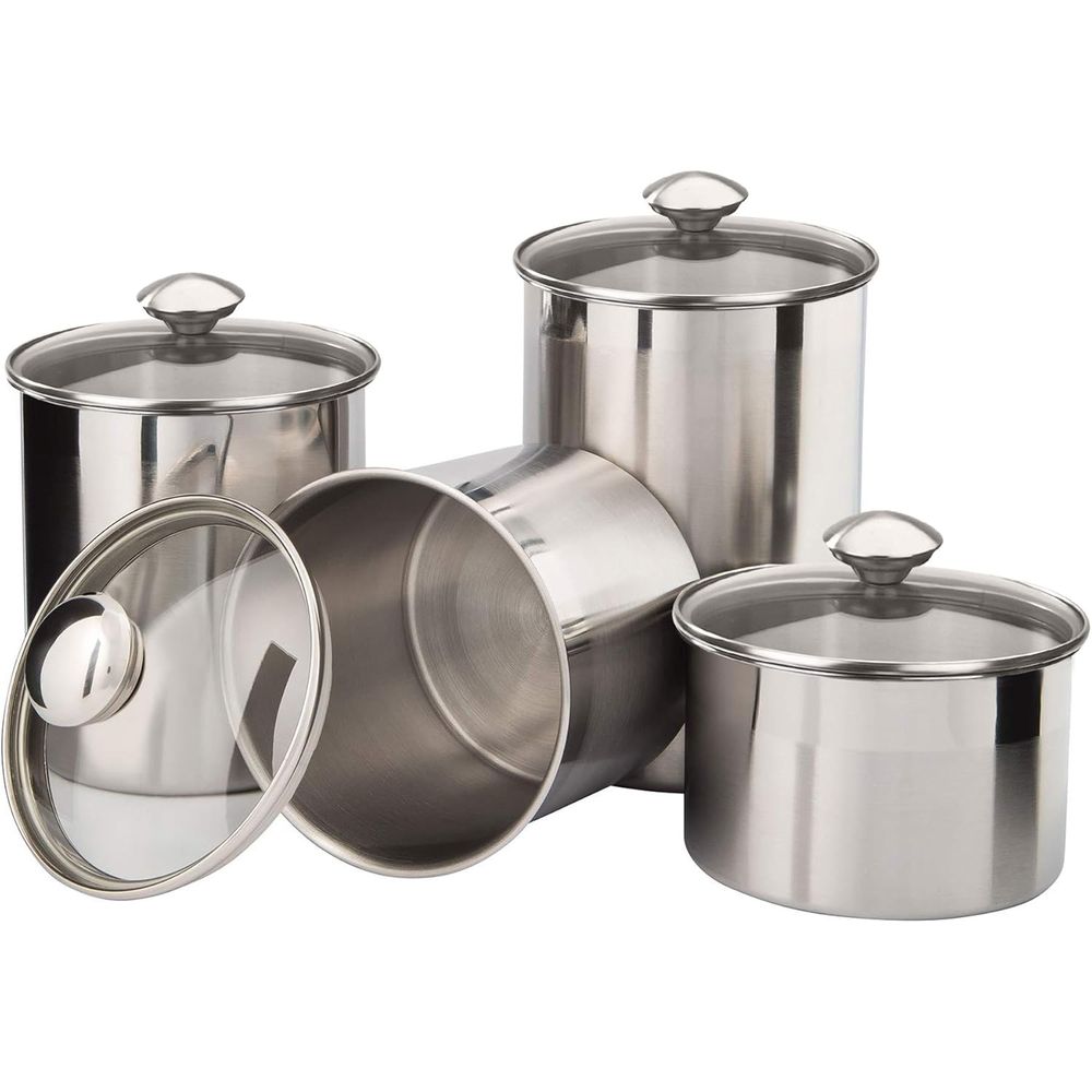 4-Piece Stainless Steel Food S - Food Storage Glass Set 리뷰 및 가격