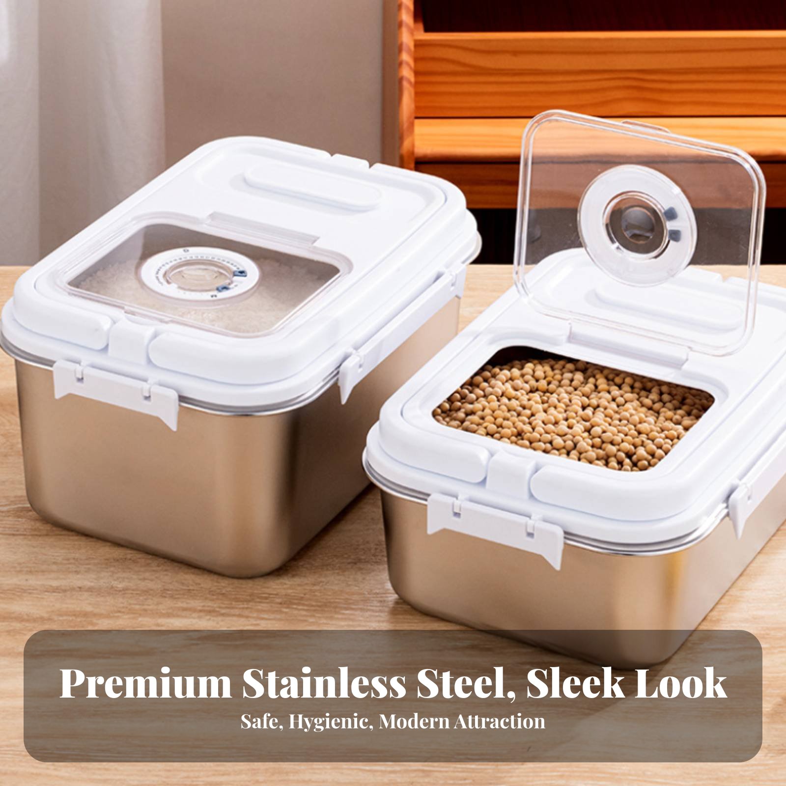 Stainless Steel Rice Bin Moist - Food Storage Metal Box 리뷰 및 가격
